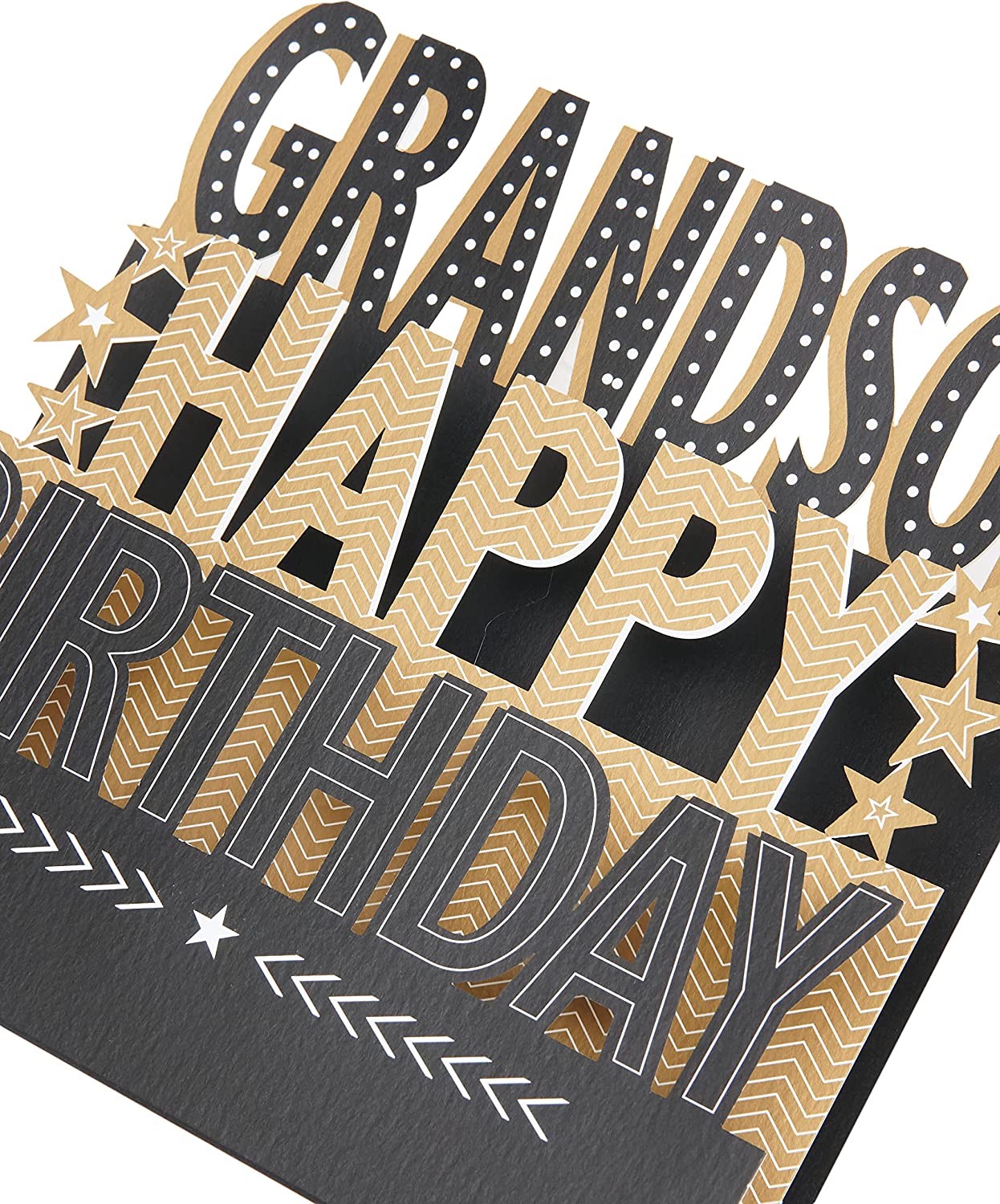 Cute Design with Pop Up 3D Lettering Grandson Birthday Card