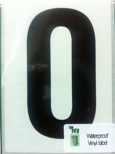 Waterproof Wheelie Bin Number 0 Sticker