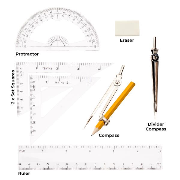 8 Piece Stationery Maths Set by Student Solutions