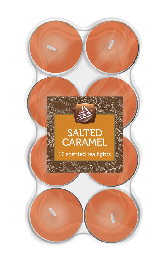 Pack of 16 Salted Caramel Colour Tea-Lights