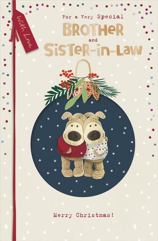 Boofles Inside Bauble Brother & Sister In Law Christmas Card