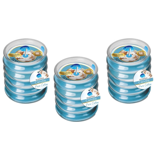 Pack of 3 Pan Aroma Pure Cotton Ribbed Glass Candles 120g