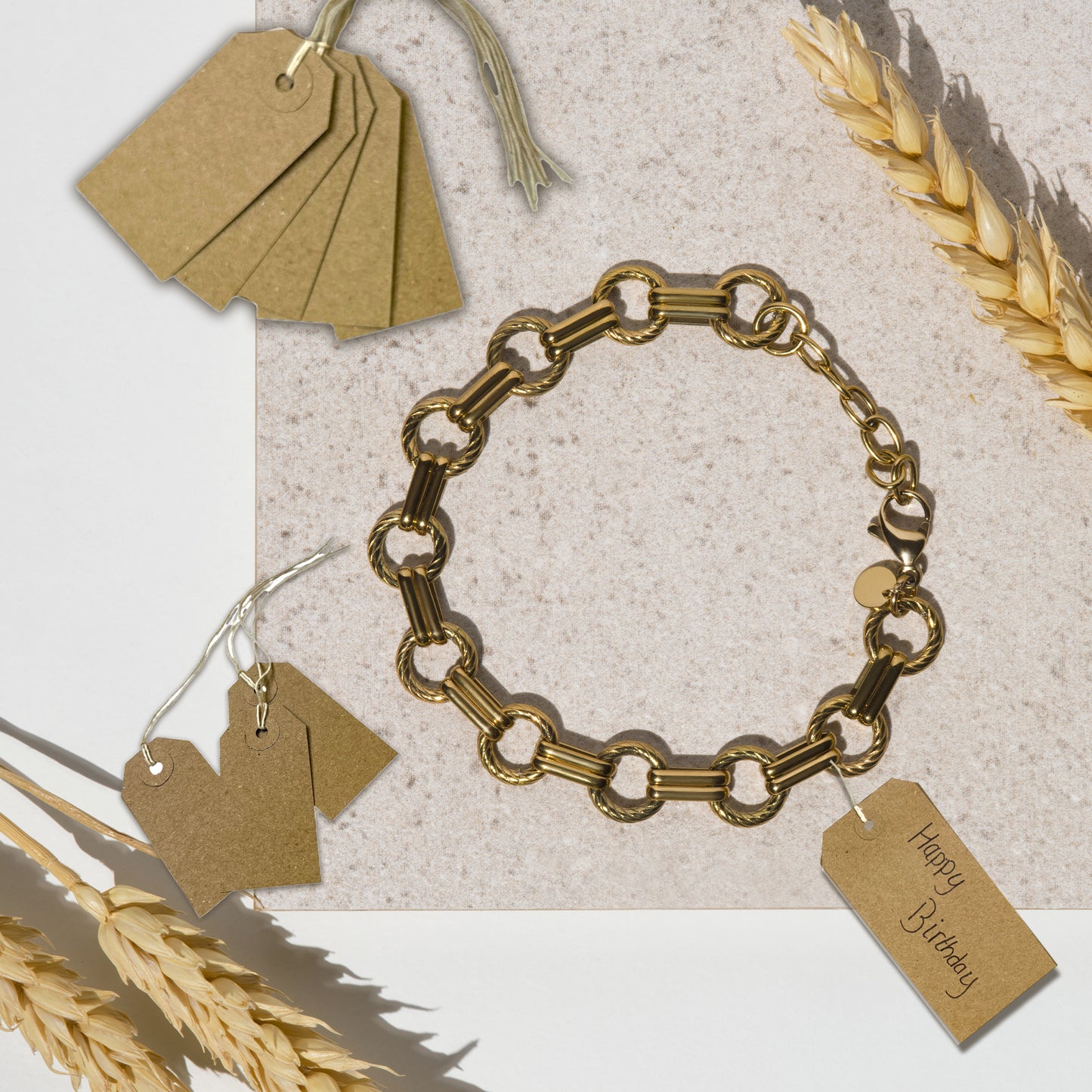 Pack of 100 Brown Buff Strung Tags 120mm x 60mm