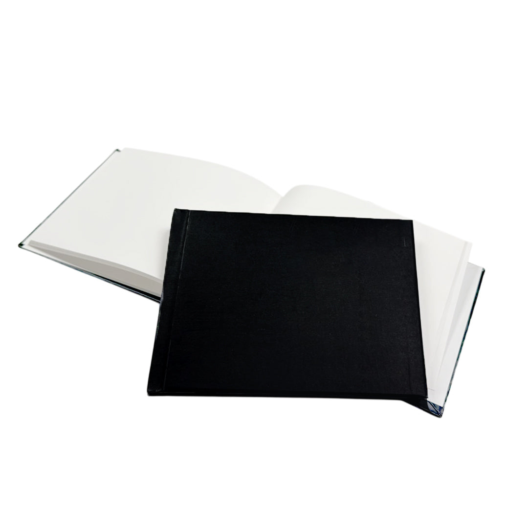 Pack of 24 Plain Cover 100 Pages Black Autograph Books – School Leavers Signature, End of Term Memory Book