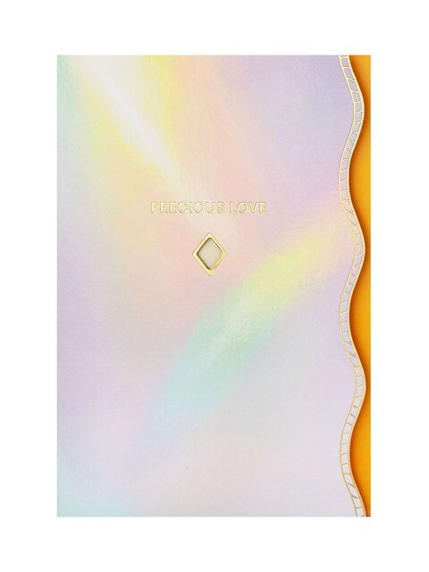 Pink White Premium 'Precious Love' Open Card Vivid Aura