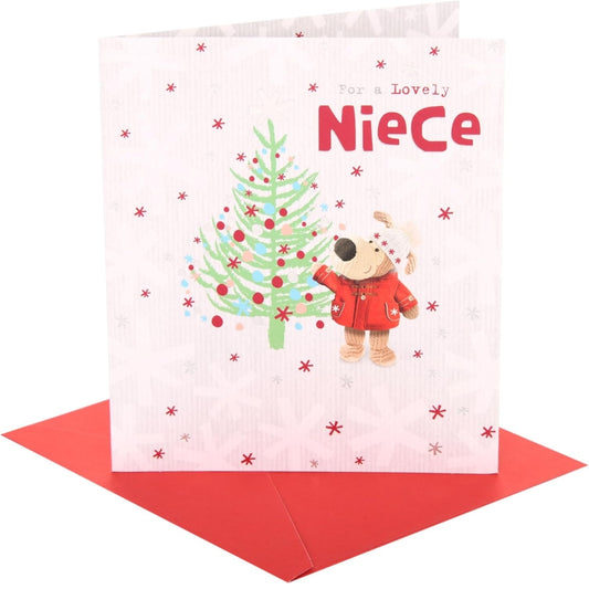 Boofle Near Xmas Tree Niece Christmas Card
