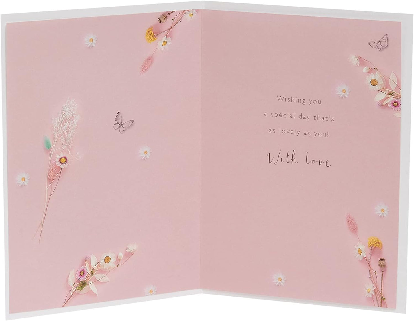 Floral Hoop Design Birthday Card