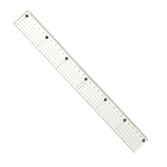 30cm Clear Acrylic Cutting Ruler with Steel Edge