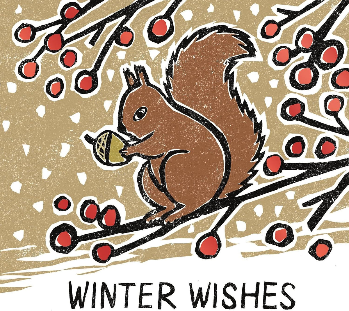Pack of 10 Woodland Animals Design Square Christmas Cards With Envelopes