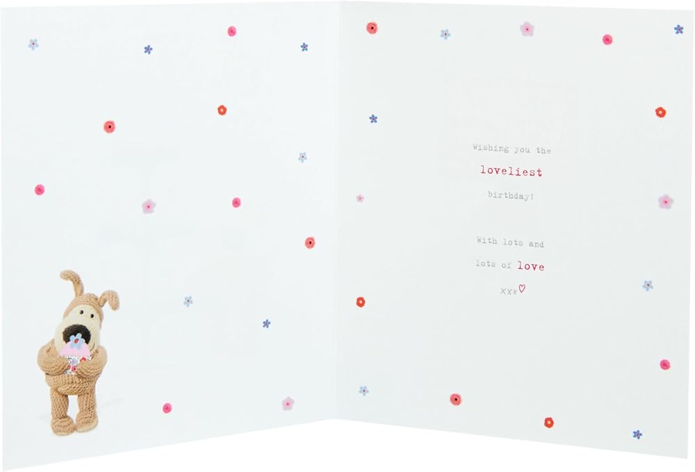 Boofle with a Big Cake Stand Grandma Birthday Card