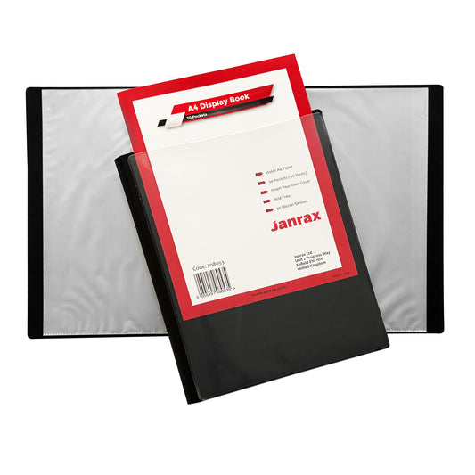 Pack of 6 A4 Presentation Display Books 20 Pockets (40 Views) by Janrax