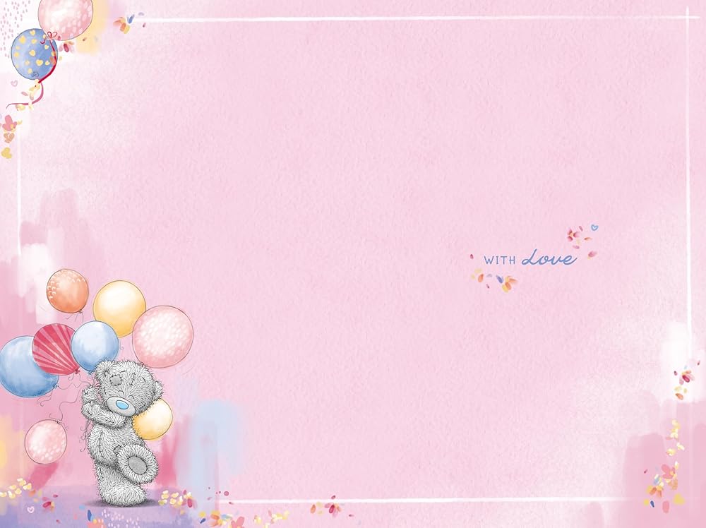Bear With Party Popper Embellished 70th Birthday Card