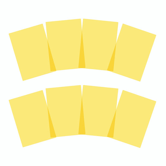 Pack of 24 A5 Plain Yellow Dyslexia Overlay Reading Sheets – PET Material, Rounded Corners