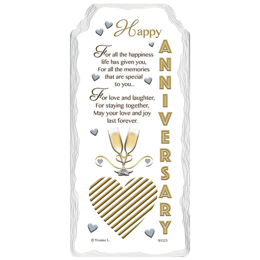 On Your Anniversary Sentimental Handcrafted Ceramic Plaque