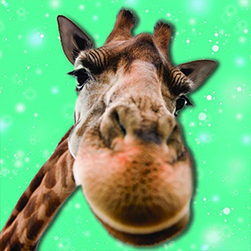 Nosey Giraffe' 3D Holographic Lenticular Blank All Occasion Up Close Card 