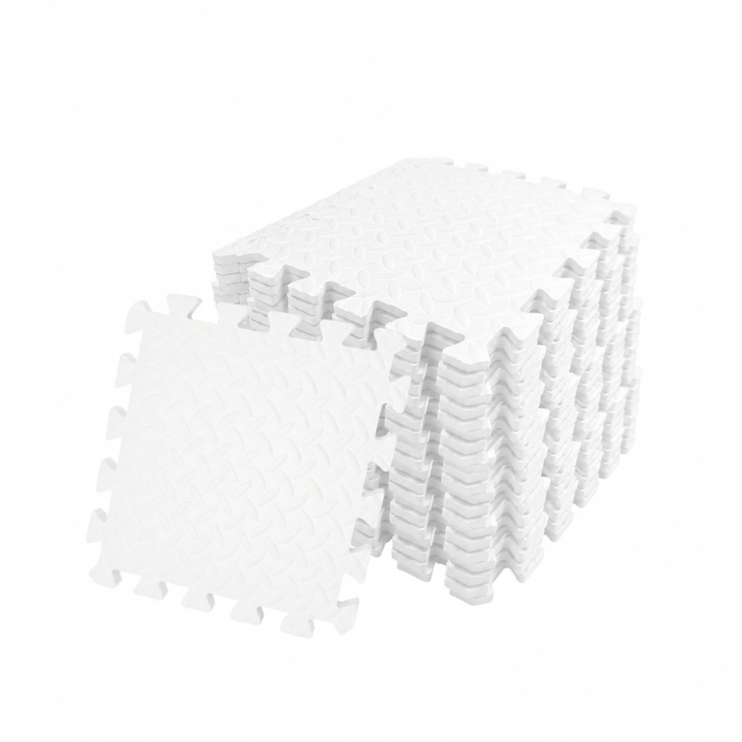 Pack of 20 30x30cm White Coloured 1cm Thick EVA Foam Mats