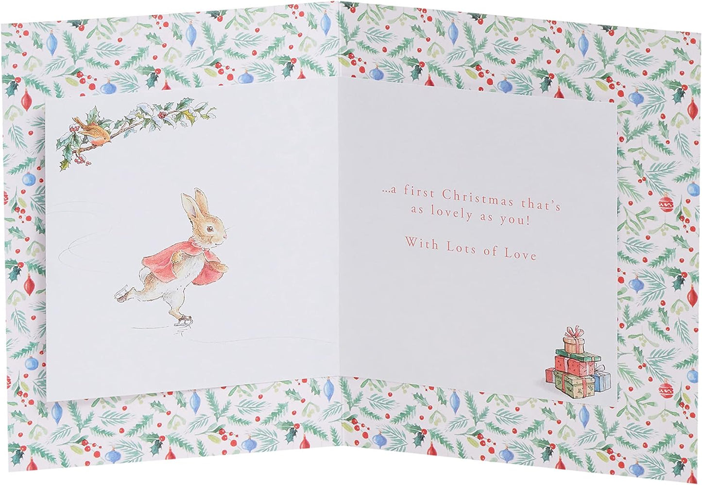Sweet Peter Rabbit Design Granddaughters 1st Christmas Card