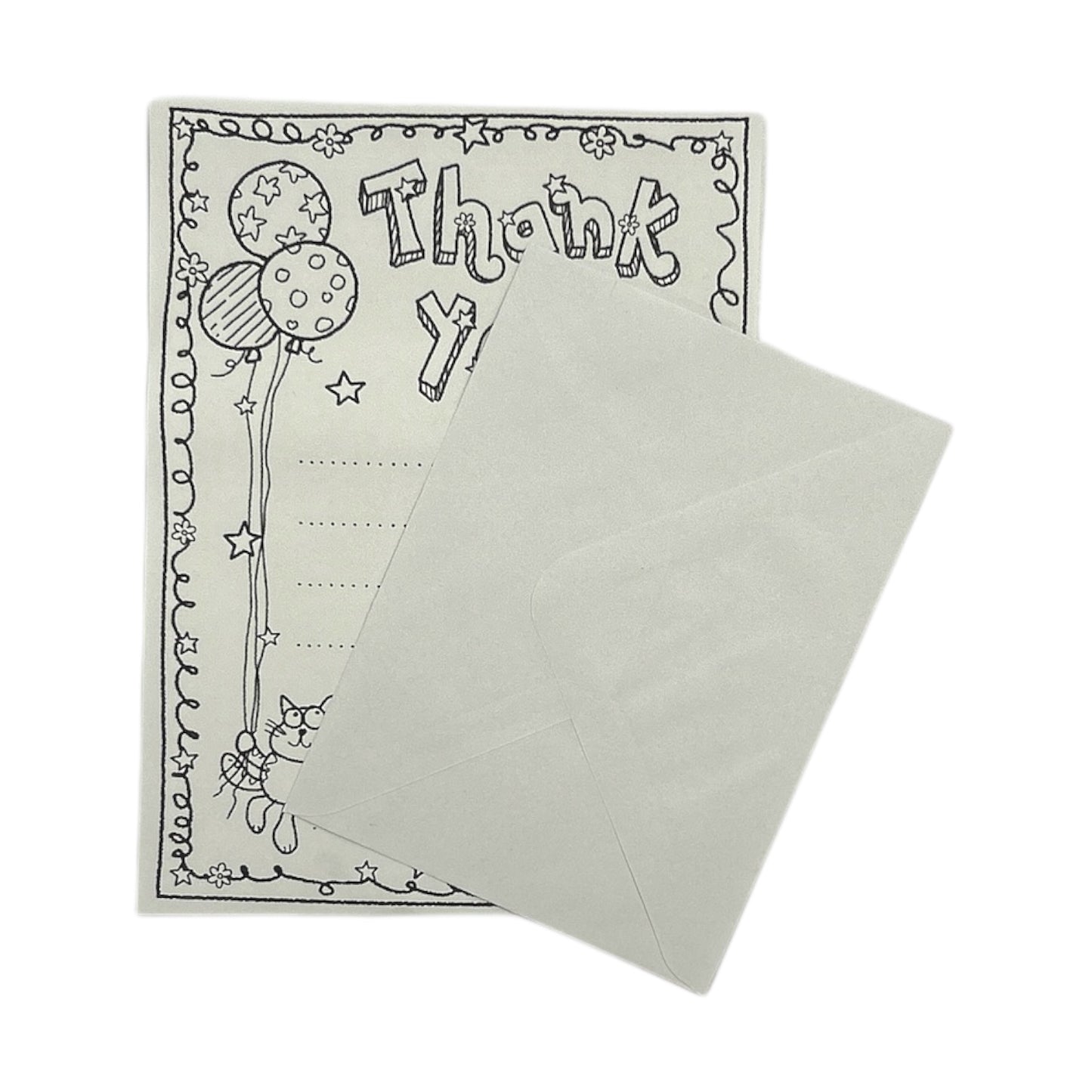 Pack of 10 Colour-in Invite & Thank You Cards