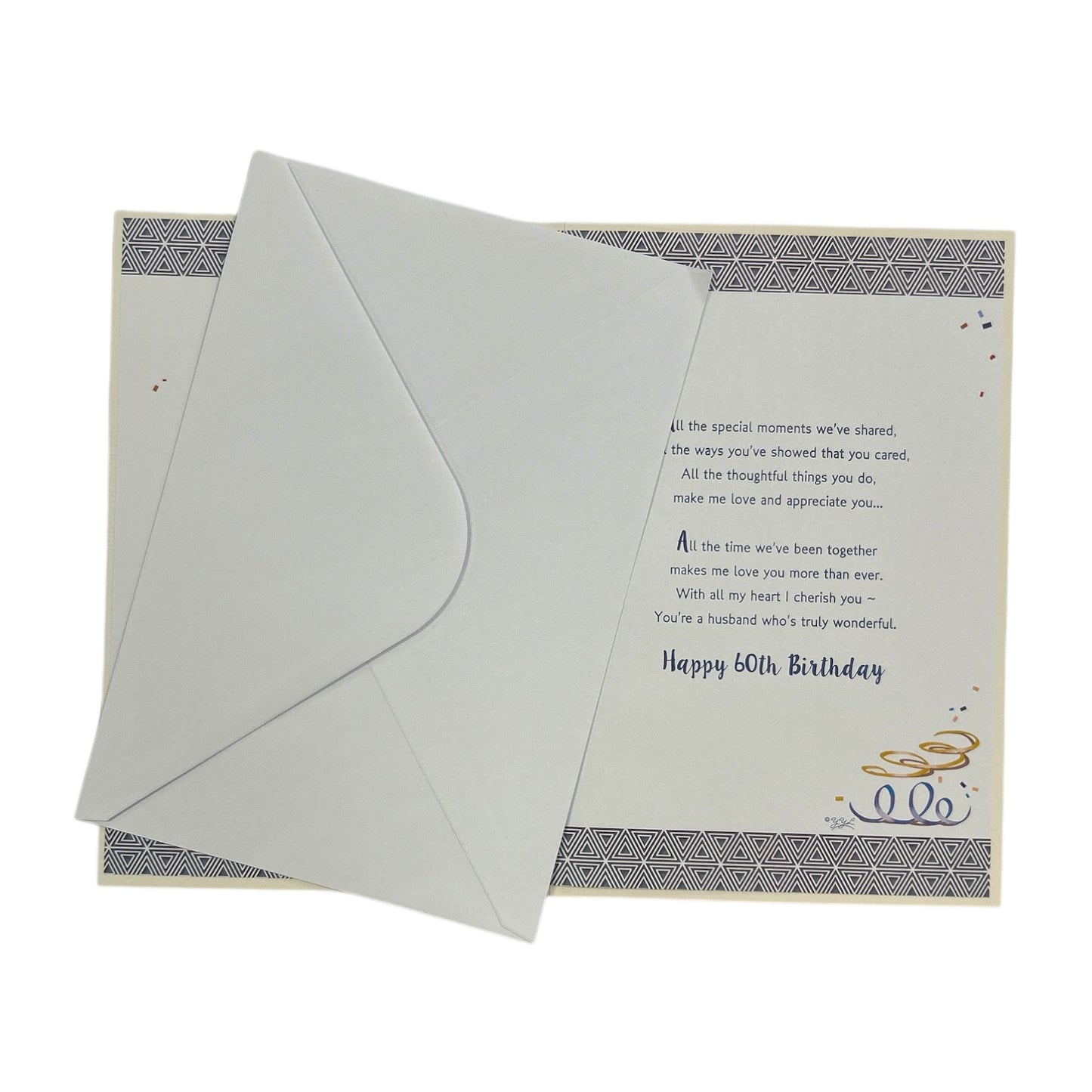 With Love To My Husband On Your 60th Birthday Celebrity Style Greeting Card