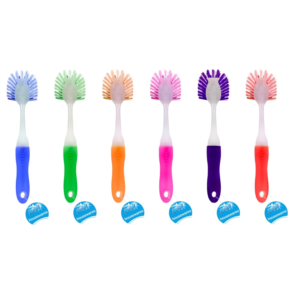 Duzzit Wide Head Washing Up Dish Brush - Assorted Colours