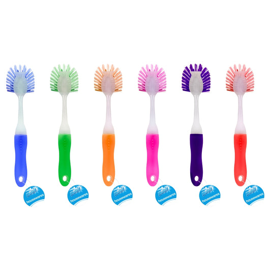 Duzzit Wide Head Washing Up Dish Brush - Assorted Colours