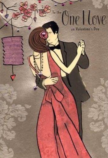 One I Love, Heart Dance Romantic Valentine Card