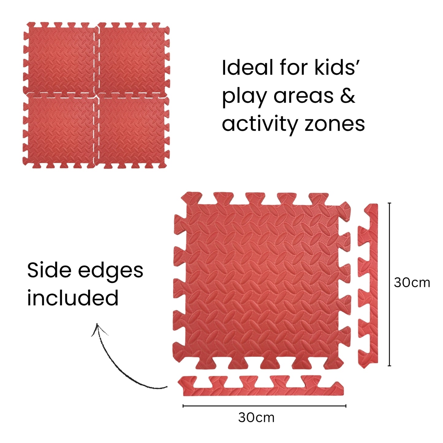 Pack of 40 30x30cm Brown Coloured 1cm Thick EVA Foam Mats