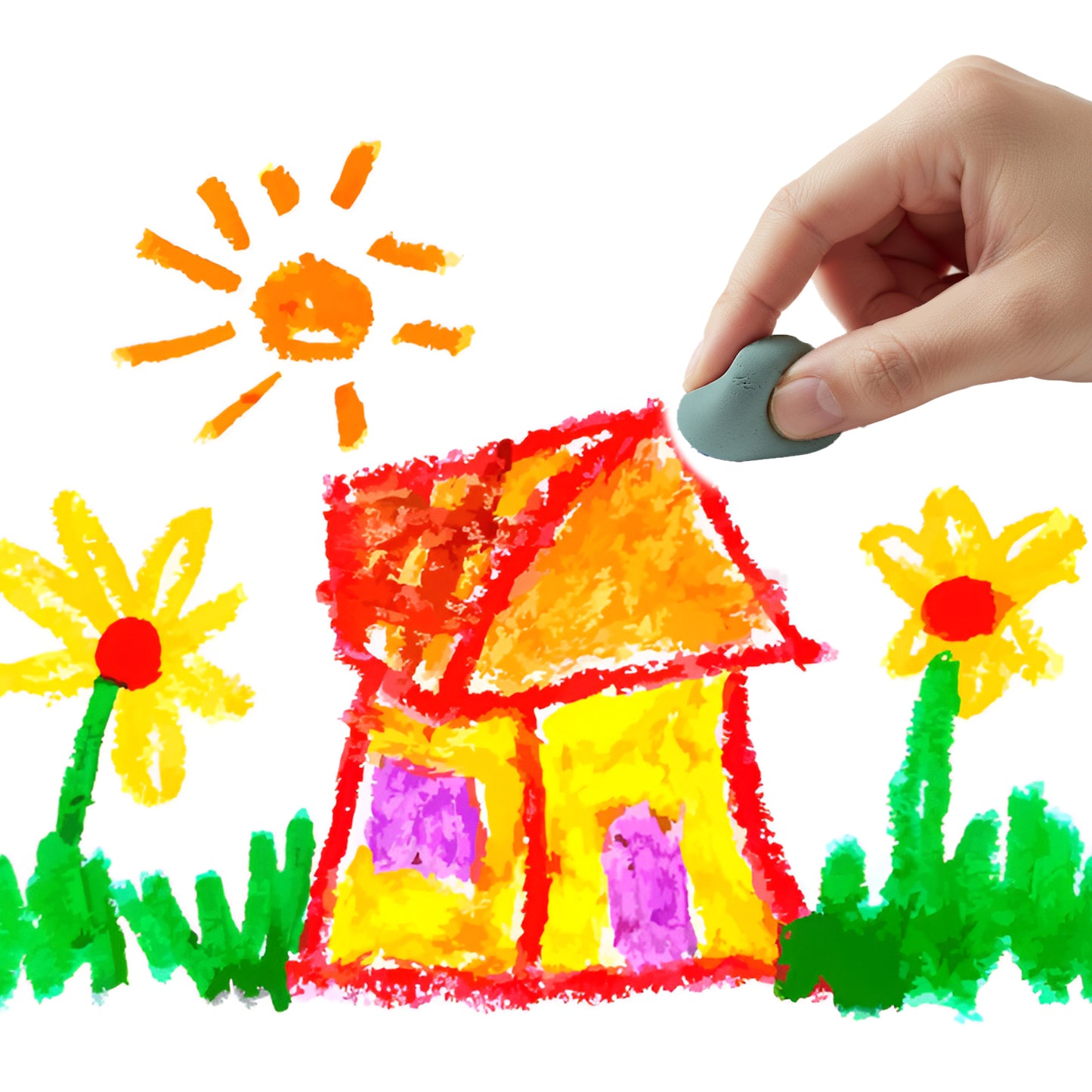 Pack of 3 Kneadable Erasers 45 x 35 x 10mm – Reusable Mouldable Rubber for Artists and Sketching