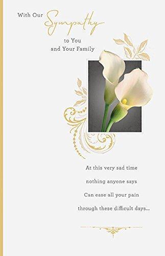 To You And Your Family White Flowers Sympathy Card 