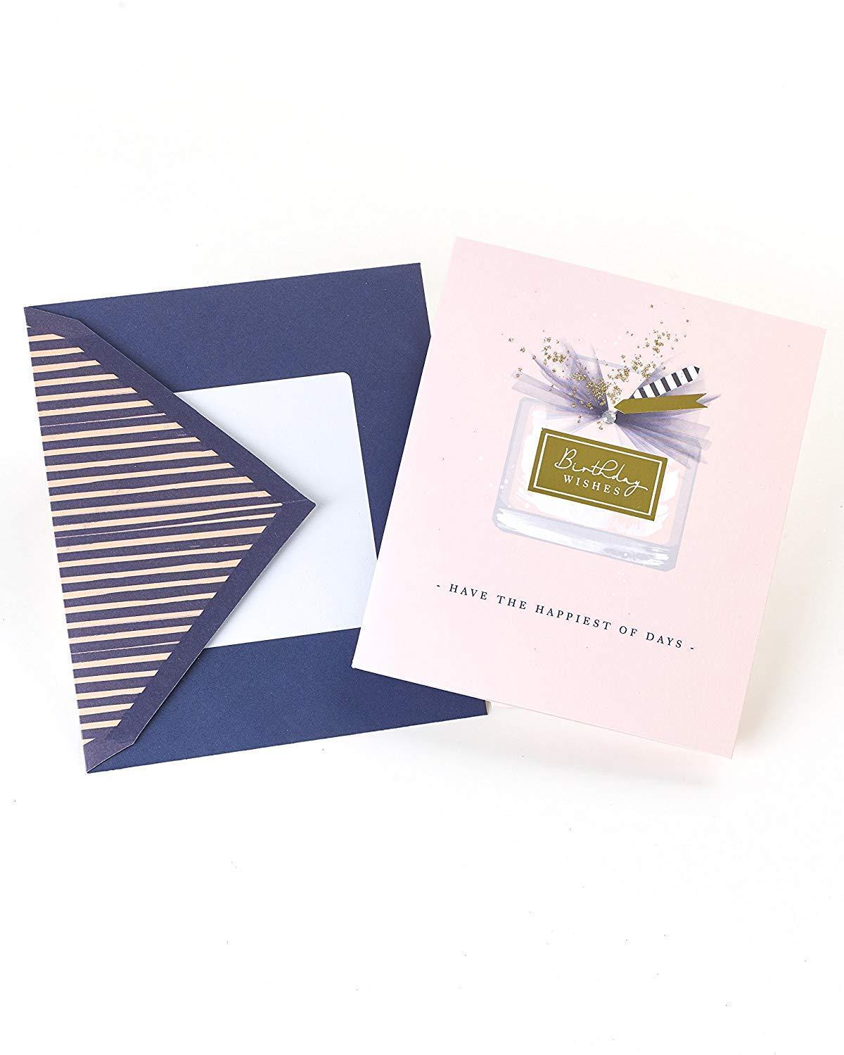 Beautiful Perfume Illustration Birthday Card for Her Friend