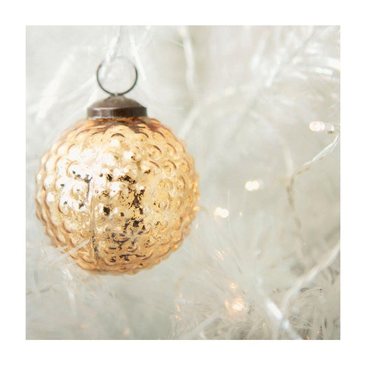 Hallmark Blank Christmas Card 'Gold Bauble'
