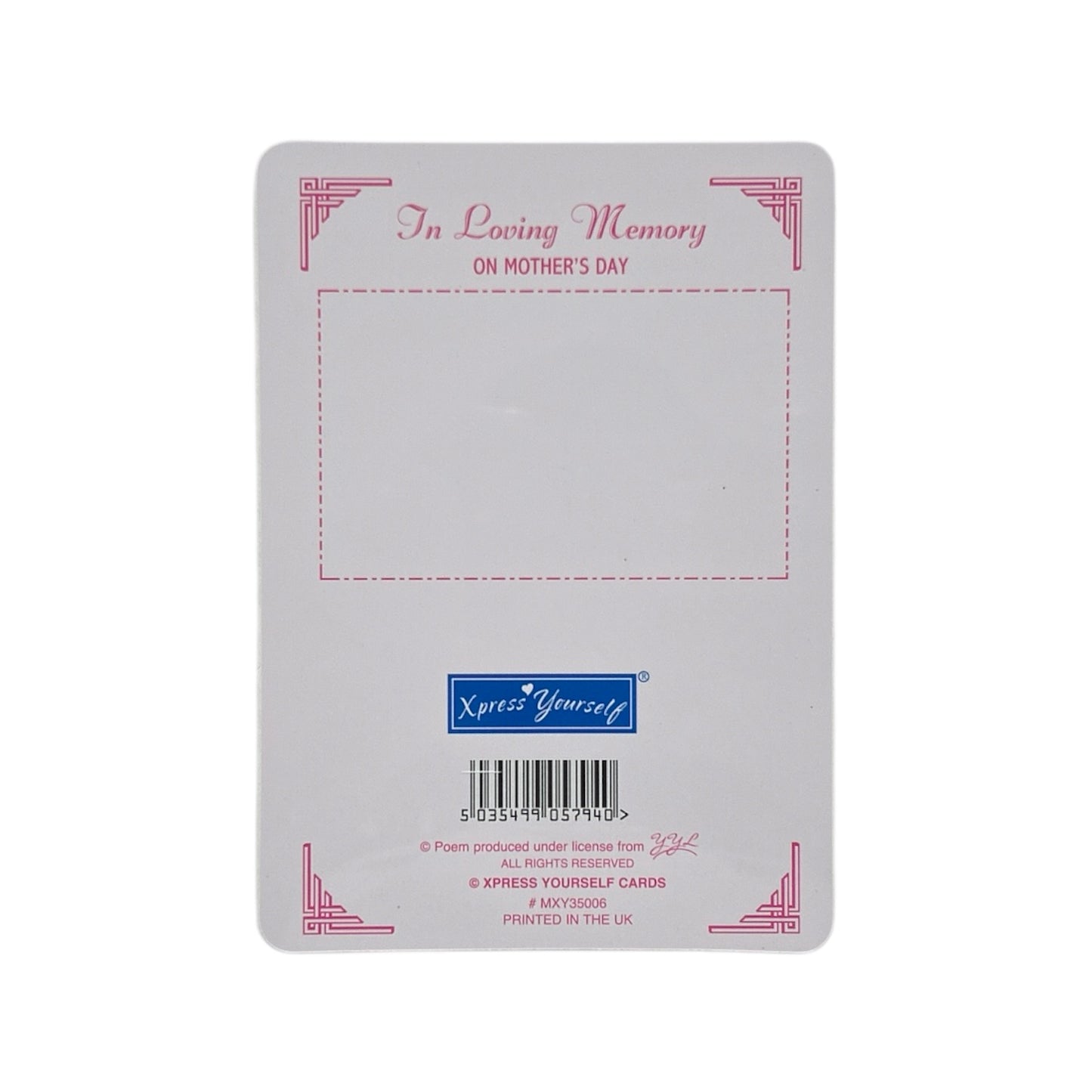 Thinking Of You Grandma On Mother's Day Keepsake Graveside Card 