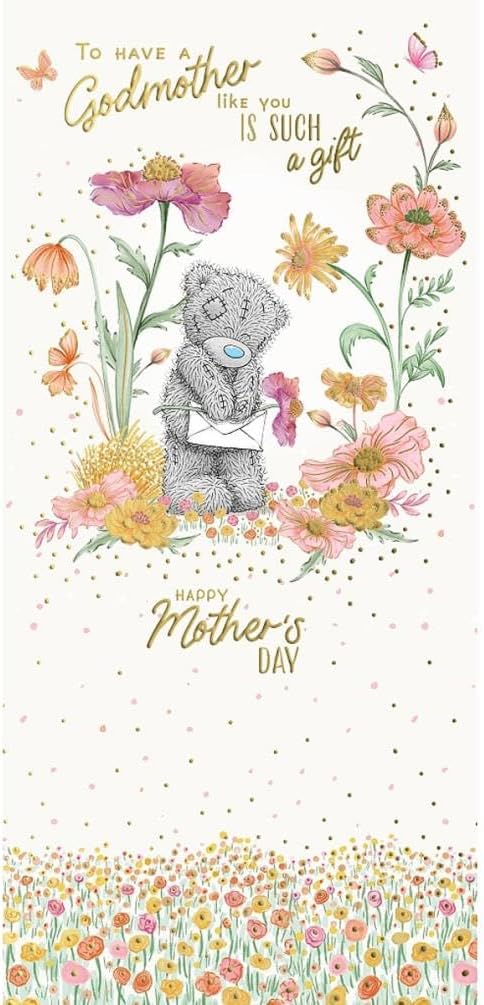 Bear And Envelope Godmother Mother's Day Card
