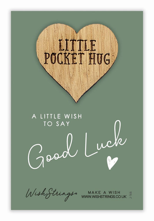A Wish To Say Good Luck Little Pocket Hug Wish Token Card