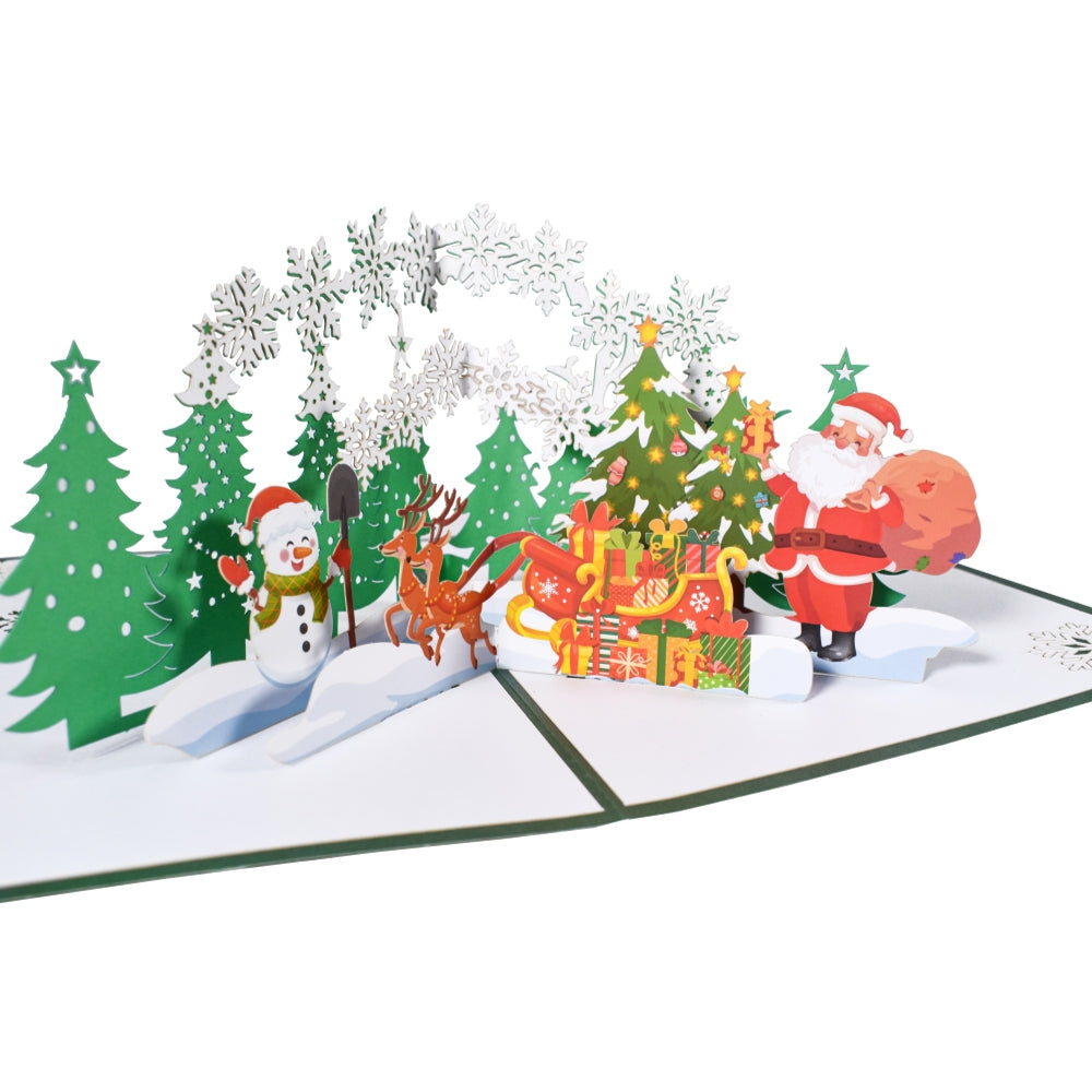 Merry Christmas Tree 3D Pop Up Holiday Card