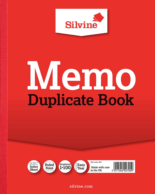 Duplicate Memo Book 10"x8" (254 x 203mm)
