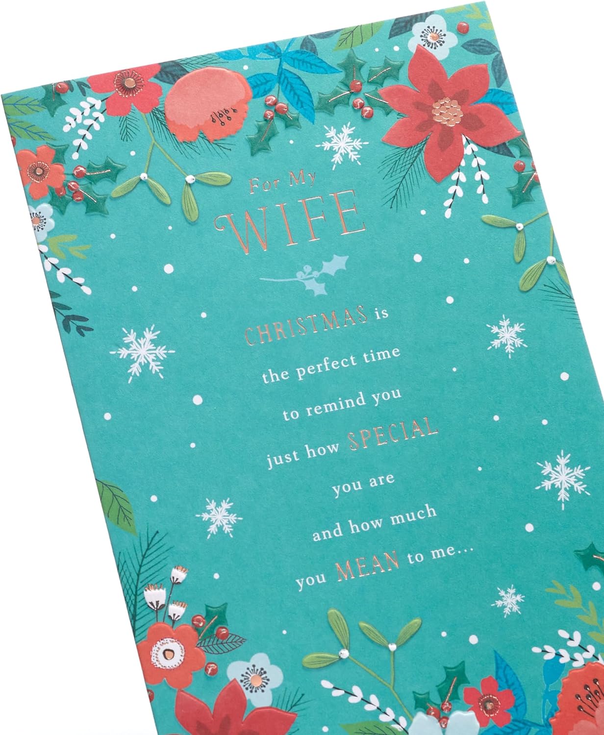 Wife Christmas Card Heartfelt Design 