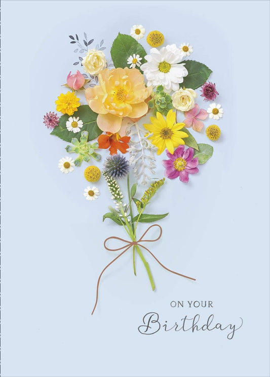 Beautiful Floral Posy On Your Birthday Card Gibson