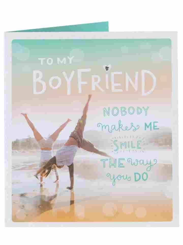 To My Boyfriend You Make Me Smile Valentine's Day Card