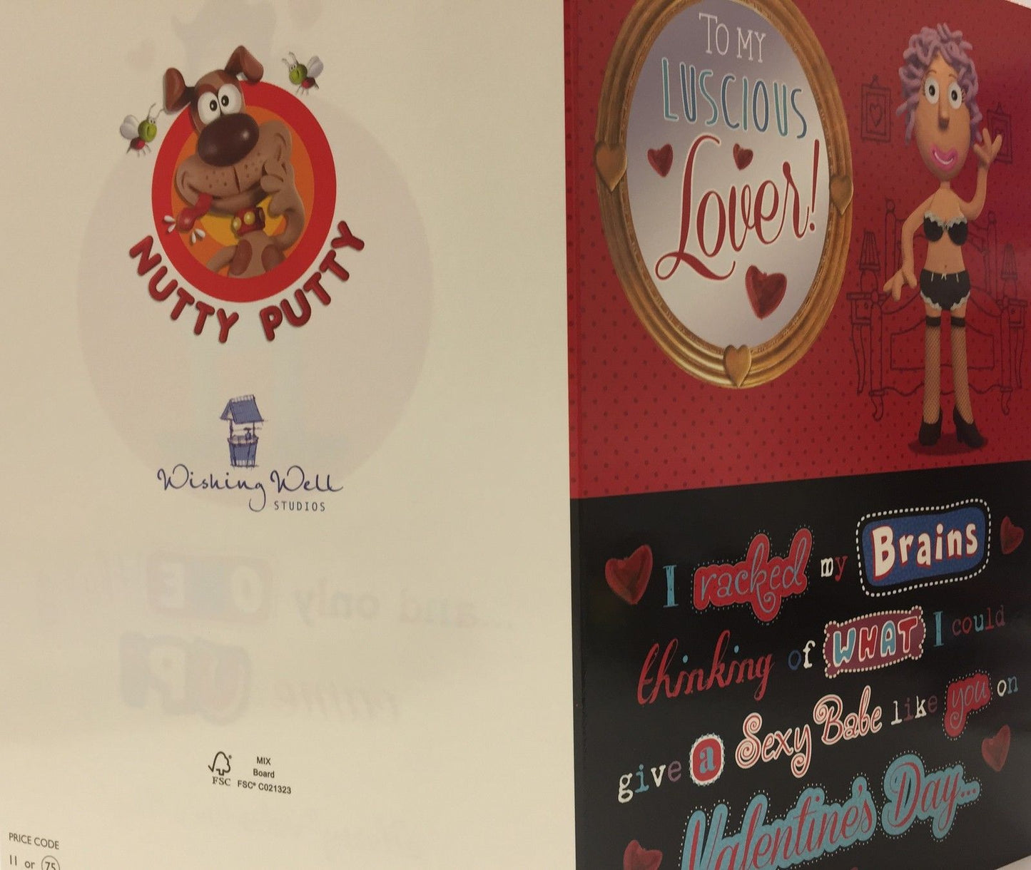 To My Luscious Lover Valentine's Day Humour Open Greeting Card