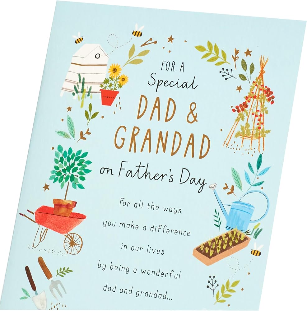 Garden Items Design for Dad & Grandad Father's Day Card