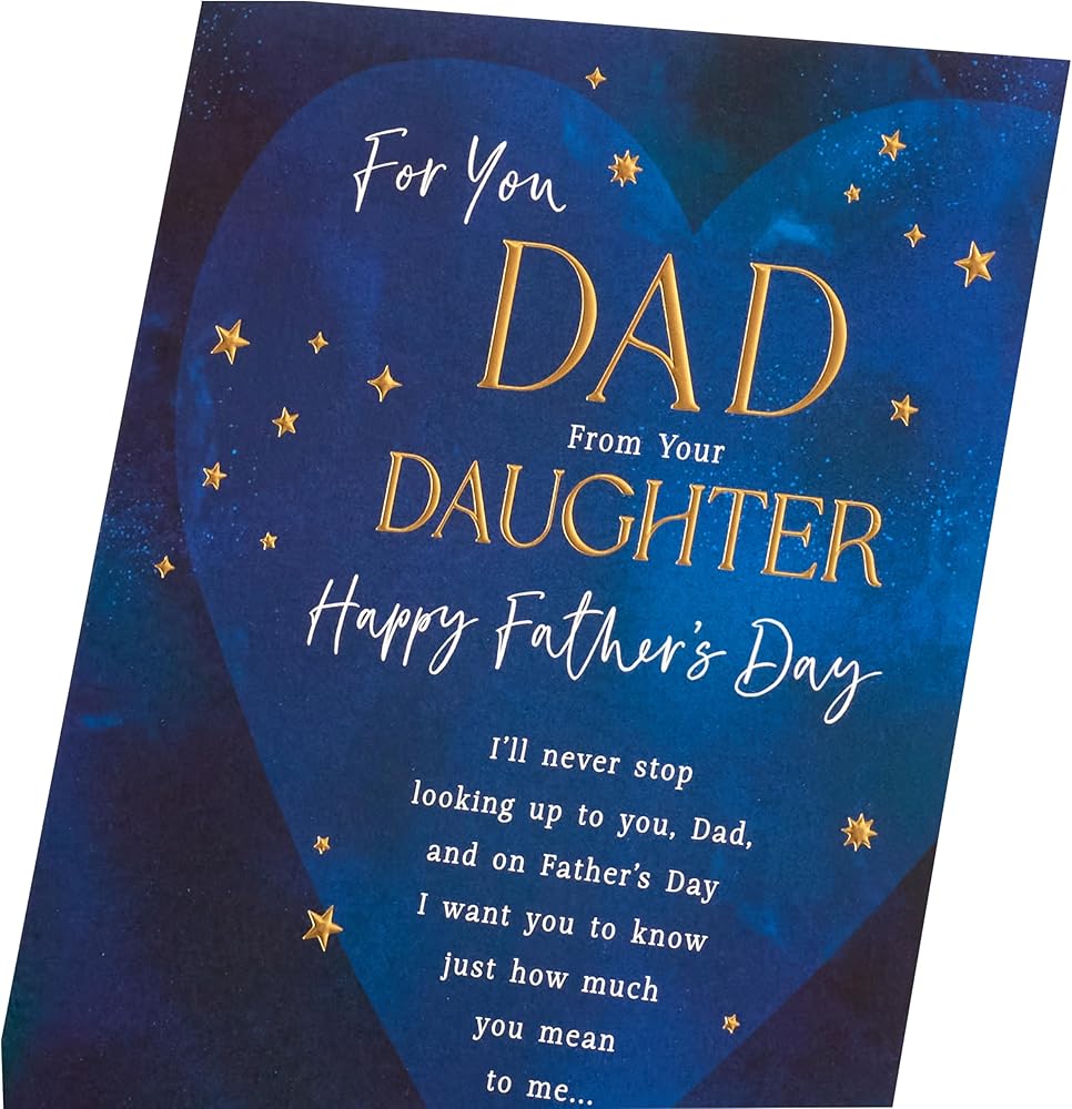 Heart Design for Dad from Daughter Father's Day Card