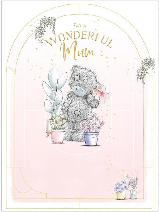 For A Wonderful Mum Me To You Bear With Houseplant Mother's Day Card