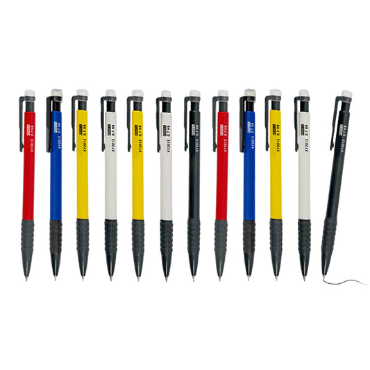 Pack of 12 0.7mm Mechanical Pencils With Eraser