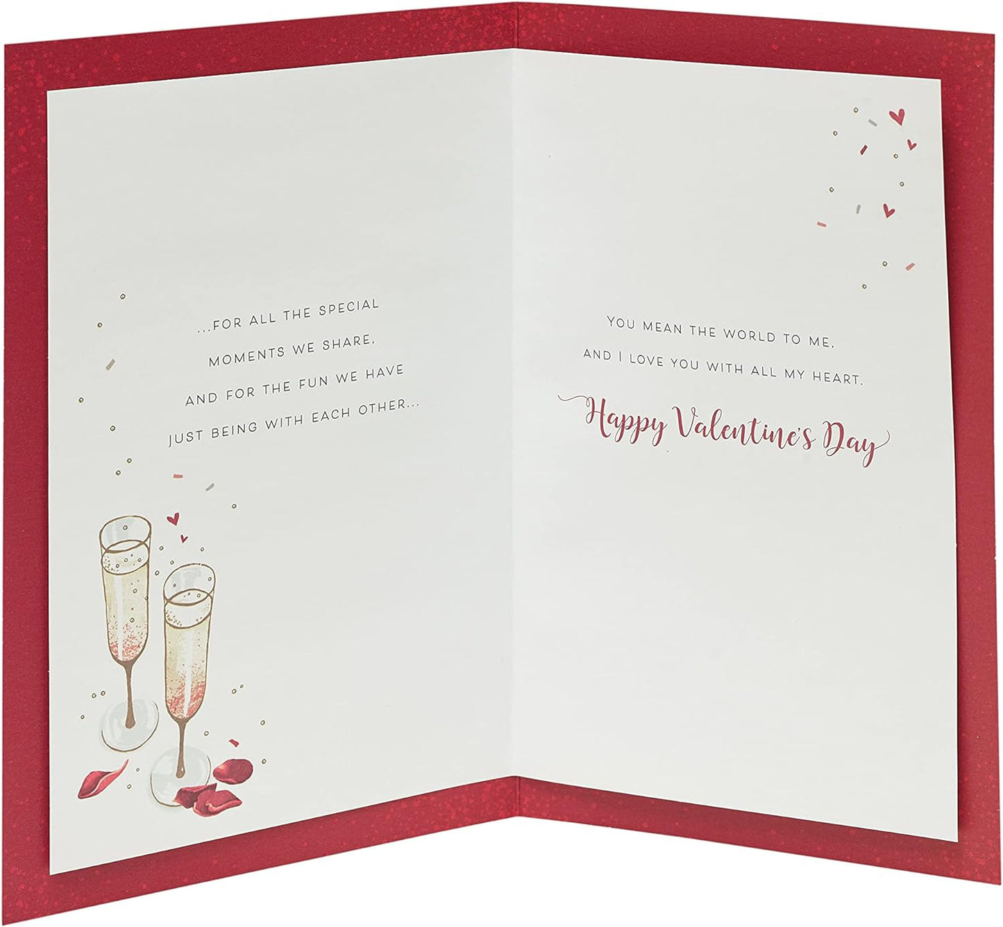 For My Husband Champagne Design Valentines Day Card
