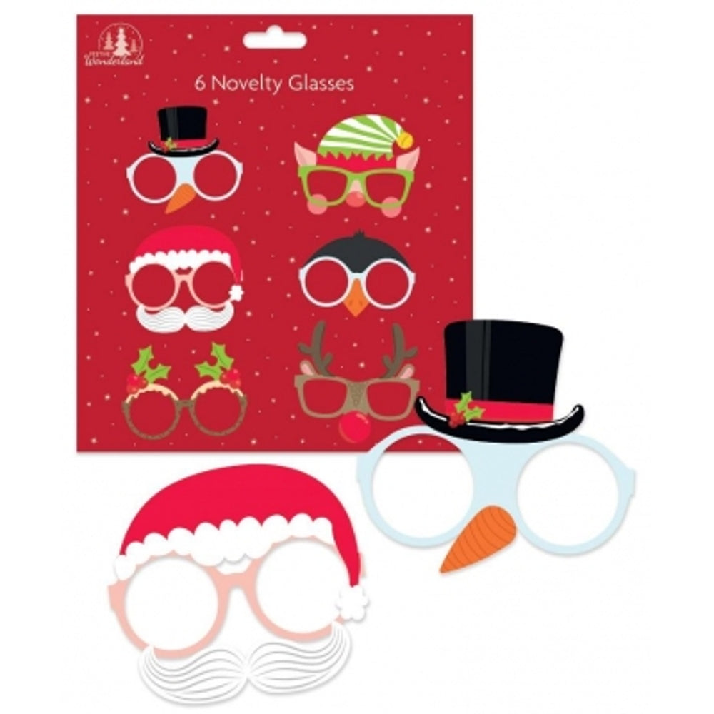 Pack of 6 Fun Christmas Board Glasses