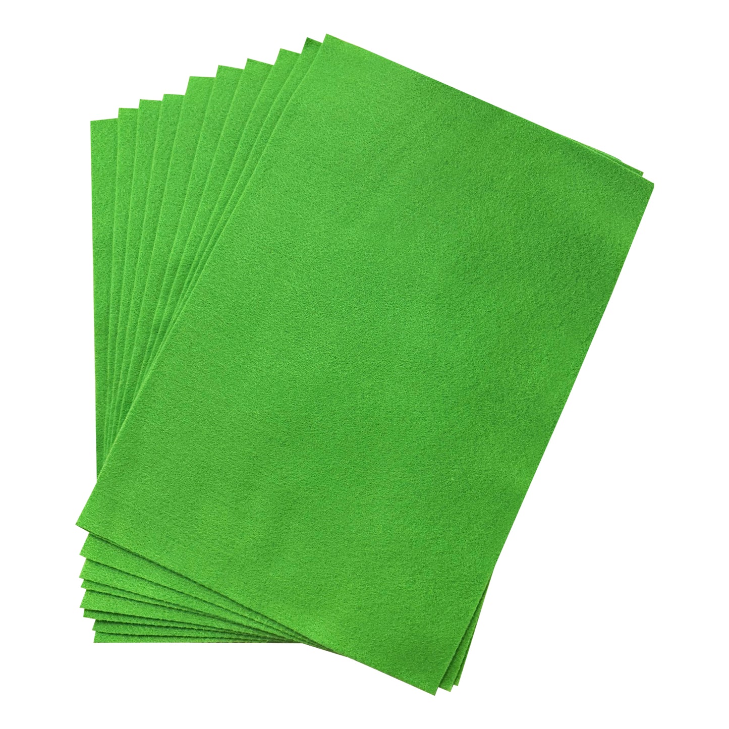 Pack of 10 A4 Light Green Coloured Felt 180gsm Sheets