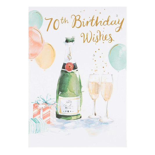 70th Birthday Card "Special Celebrations"