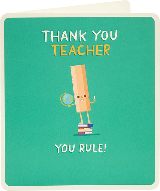 You Rule Thank You Teacher Card appreciate Card