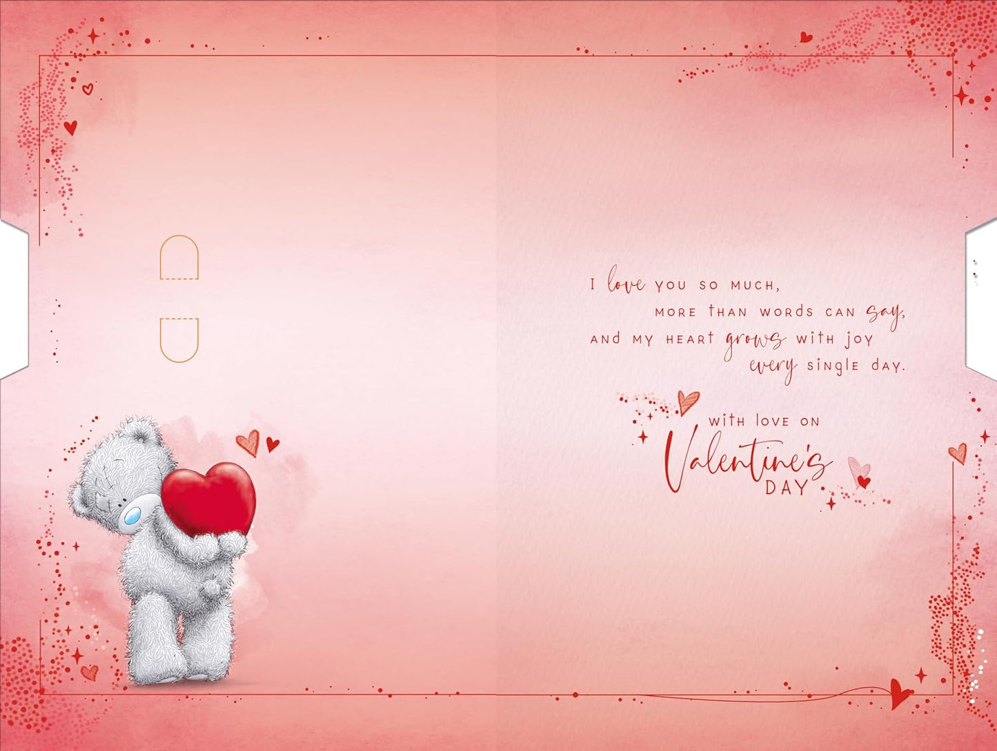 Bear Holding Heart One I Love Valentine's Day Card